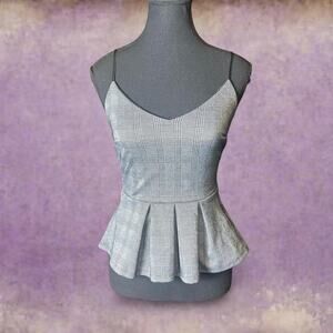 Y2k reckless hearts pleated plaid top